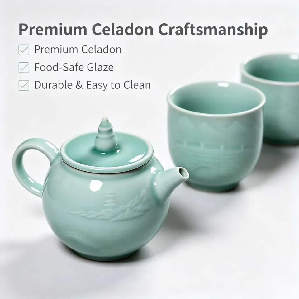 West Lake Impression Tea Set (1 Teapot & 2 Cups)