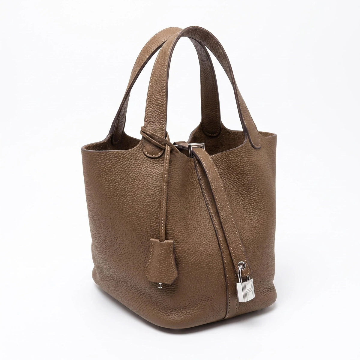 Pebbled Full Grain Leather Basket Tote
