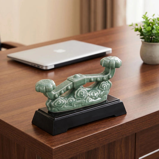 Auspicious Ruyi Celadon Ornament